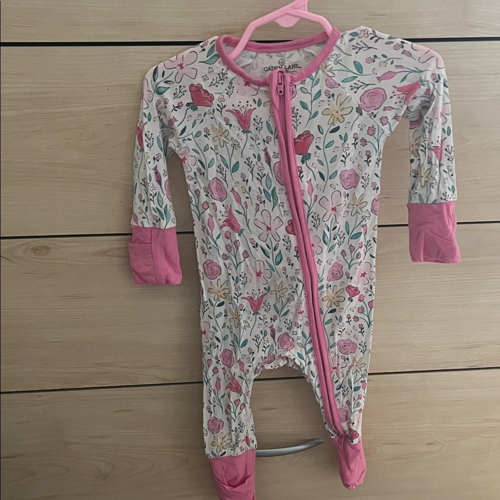 Caden Lane Floral Pink Kids One Piece
